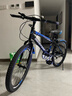 百士盾儿童自行车山地单车6-16岁以上学生减震双碟刹越野中小男女孩赛车 旗舰版7速【辐条轮】黑蓝色 22寸丨适身高135-155丨 实拍图