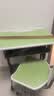 晶霄儿童学习桌椅套装作业课桌子小孩书桌写字桌学校小学生家用可升降 【校园pro款】双柱课桌+椅太子绿 实拍图