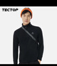 探拓（TECTOP）抓绒衣 保暖抓绒衣立领半开衫抓绒衣 033 男款黑色 L 实拍图