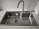 九牧（JOMOO）不锈钢拉丝水槽大容量洗菜盆洗碗池大单槽龙头套餐75*45 02277 实拍图