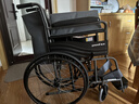 鱼跃(yuwell)轮椅车H051折叠老人轻便旅行手推车钢管免充气胎代步车 实拍图