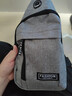 运动跑步包男休闲斜挎包手机包防泼水健身包女单肩包 灰色 实拍图