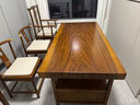 赣津胡桃木茶桌椅组合客厅实木大板茶桌茶台一体桌家用原木整板泡茶台 2.2米茶桌+1官帽椅+4月牙椅+边柜 实拍图