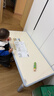 育才儿童桌椅花生桌可升降涂鸦幼儿园学习画画桌宝宝积木玩具游戏桌椅 小蓝鲸长方桌120X60CM 配一椅 实拍图