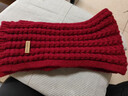 百搭韩版针织毛线红色围巾女2024圣诞冬季高级感新年礼物情侣围脖 针织围巾-酒红色-1个装-保暖 1 实拍图