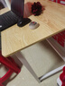 舒客艺家 电脑桌台式小户型小桌子家用学习桌写字办公书桌电竞长条桌子 木纹白架单桌80*50*74 加固电脑桌 实拍图