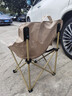 探险者（TAN XIAN ZHE）户外折叠椅露营椅子月亮椅便携折叠桌椅高靠背躺椅小凳子钓鱼椅 升级软包款卡其【六层夹棉】 实拍图
