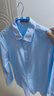 杉杉【DP免烫】长袖衬衫男士蓝色秋季商务休闲纯棉衬衣 蓝色 40  实拍图