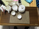 菲享 整块实木茶盘家用茶托盘大号排水式茶海茶台电木色花梨纹沥水盘 胡桃色实木茶盘65*32*3+茶席 实拍图