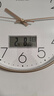 康巴丝（Compas）挂钟客厅钟表 万年历简约石英钟表挂墙时钟 C3242Y 轻奢金色 28cm 实拍图