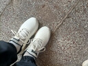 特步运动鞋男鞋跑鞋冬季皮面防水轻便减震健身休闲慢跑步鞋子男白色 实拍图