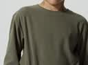 优衣库童装男童女童摇粒绒圆领T恤长袖抓绒481213 56 橄榄色 110 实拍图