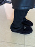 拾袜记羊毛袜套秋冬季黑色翻边针织腿套保暖显瘦堆堆小腿袜搭配鲨鱼裤 实拍图