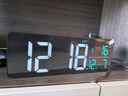 三每WiFi电子时钟客厅电视柜台钟智能联网自动对时桌面大屏农历日期W1 酷炫黑 实拍图