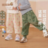 嘟嘟家宝宝裤子加绒冬季男童冬装保暖女童长裤潮儿童休闲裤 咖色小熊 90 实拍图