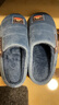 大嘴猴（paul frank）棉拖鞋男士秋冬季室内家居拖鞋毛绒保暖厚底棉鞋男款深蓝280PF607 实拍图