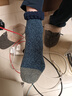 棉十三袜子男【羊毛保暖】毛圈袜秋冬纯色中筒袜男士抗寒袜高筒长袜tt 实拍图