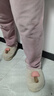 利达妮（TZLDN）棉拖鞋女士秋冬季室内家居包跟保暖可爱外穿防滑月子鞋厚底拖鞋男 卡其 36-37 【适合35-36码】 实拍图