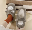 名创优品（MINISO）羊咩咩棉拖鞋女秋冬家居室内厚底月子毛毛拖鞋粉色包跟款40-41 实拍图