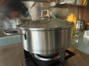 Momscook不锈钢煲汤锅电磁炉通用火锅复底火锅盆平底双耳汤锅锅具 【建议3-4人】 24cm 实拍图