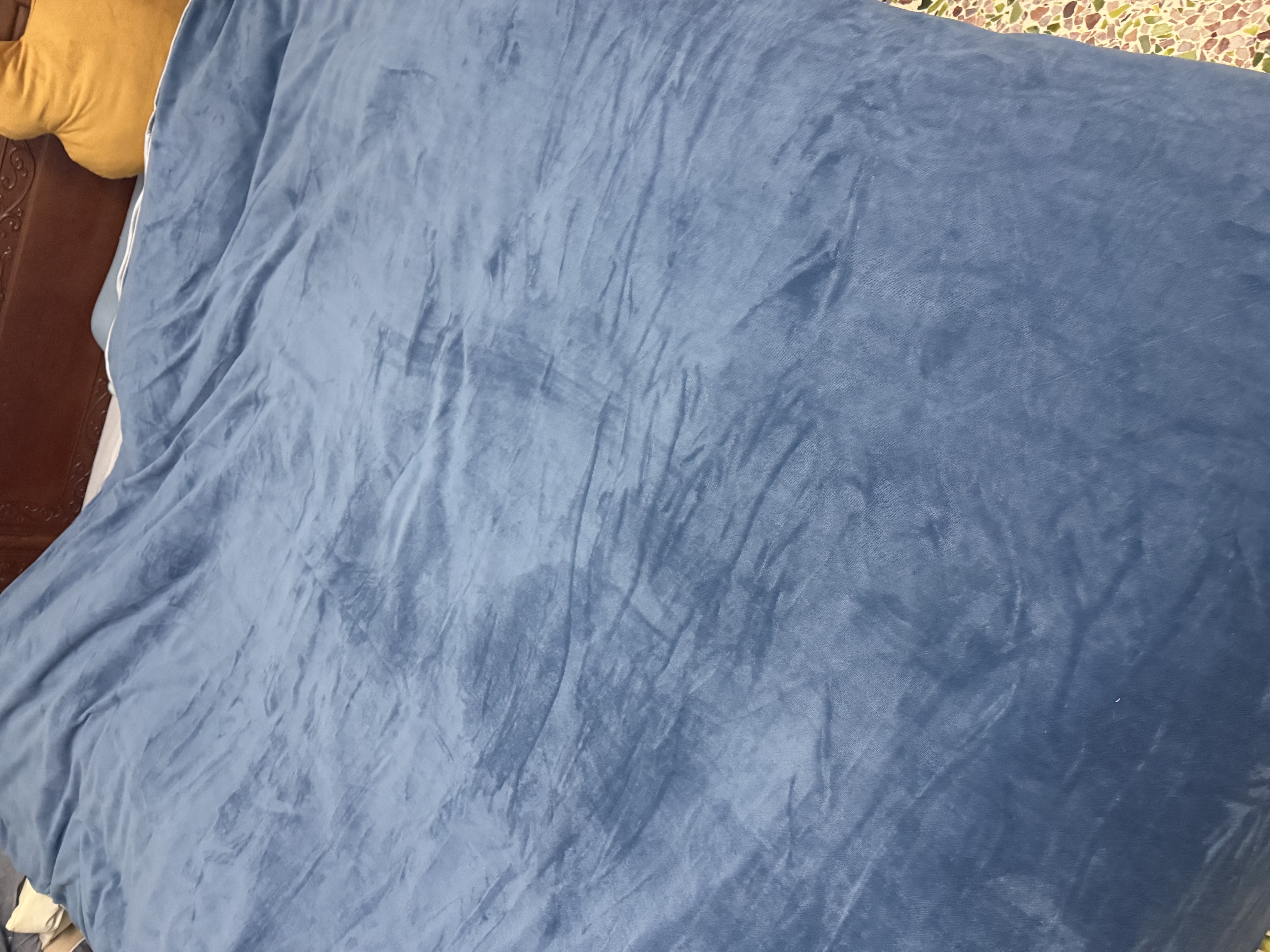 无印良品牛奶绒被套单件 法兰绒家用双人床上用品被套被罩 220*240cm 实拍图