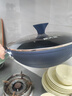 炊大皇炒锅不粘锅易洁少油烟平底炒菜锅煎锅30cm磁炉通用深蓝SL30CG 实拍图