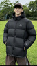 骆驼火山羽绒服男冬新款加厚连帽保暖面包服女城市轻户外 黑色 男女同款,7674B XL 实拍图