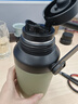小米大肚保温杯 户外保温水壶 双饮保冷杯  316L便携水杯 橄榄绿 1L 实拍图