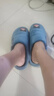 大嘴猴（paul frank）棉拖鞋男士秋冬季室内家居拖鞋毛绒保暖厚底棉鞋男款深蓝280PF607 实拍图