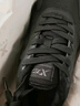 特步女子跑步鞋运动鞋冬季新款革面防泼水轻便减震休闲女跑鞋黑色 实拍图