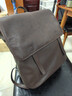 裘真新年礼物植鞣羊皮信使系列竖款双肩包大容量上班通勤休闲背包新款 咖啡色 实拍图