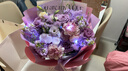 艾斯维娜鲜花速递向日葵混搭花束生日礼物全国同城配送 紫玫瑰混搭花束 实拍图