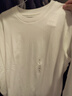优衣库男装女装柔软圆领T恤/休闲长袖上衣479783 00 白色 S 实拍图