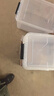 禧天龙塑料衣物收纳箱玩具整理箱车载储物箱55L 透明 3个装 带轮 实拍图