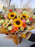馨仪鲜花速递玫瑰向日葵康乃馨花束生日礼物全国同城配送 向日葵玫瑰混搭花束 实拍图