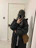 京东京造羽绒服女90鸭绒泡芙春秋新年战袍新款女士外套 中长款黑色 XL 实拍图
