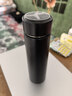 美厨（MAXCOOK）真空保温杯 304不锈钢显温水杯500ml男款车载旅行杯子黑色MCB1084 实拍图