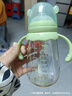 小土豆（potato）婴儿ppsu宽口径带手柄重力球吸管奶瓶配L号4个月以上300ml艾青绿 实拍图
