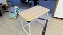舒客艺家 电脑桌台式小户型小桌子家用学习桌写字办公书桌电竞长条桌子 木纹白架单桌80*50*74 加固电脑桌 实拍图