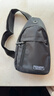 运动跑步包男休闲斜挎包手机包防泼水健身包女单肩包 黑色 实拍图