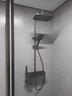 摩恩星月奶油色花洒淋浴套装全铜钢琴按键恒温数显增压冷热沐浴器带顶喷 801枪灰色恒温款 实拍图