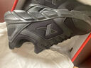 特步男鞋跑步鞋新款冬季厚底旅游透气轻便皮网面休闲运动鞋慢跑鞋子男 黑色 40 实拍图