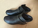 回力妈妈鞋冬季棉鞋加绒防滑保暖老人短靴中老年女皮鞋中年0871黑色39 实拍图