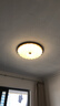 美式复古主卧室灯led吸顶灯创意新款法式中古风护眼圆形房间灯具 【中古风护眼灯】冰花52CM-三色变光 实拍图