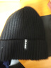 海澜之家（HLA）帽子男士秋冬季保暖加绒毛线针织帽女含羊毛防风防寒 黑色 实拍图