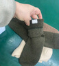 猫人3双装35%羊毛袜子男士袜子男冬季加厚保暖袜男毛圈袜睡眠袜男 实拍图