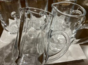 青苹果白酒杯二两杯刻度分酒器玻璃酒壶6只 家用饭店用 实拍图