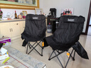 小魔户外折叠椅 折叠靠背椅加高月亮椅露营折叠凳子便携躺椅钓鱼椅 黑 实拍图