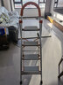 百佳宜梯子家用梯折铝合金人字梯爬梯升降脚手架全套室内登高踏步 四步防滑特厚-主体全铝合金 实拍图