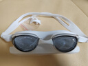 李宁LI-NING泳镜防水防雾男女高清游泳眼镜平光游泳镜LNJT224-6极光白 实拍图